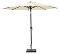Parasoll med sveiv og tilt beige Ø300 x H247 cm - Sunlife